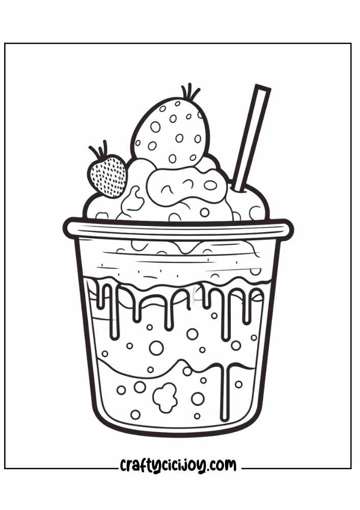 ice cream coloring page for adults 5