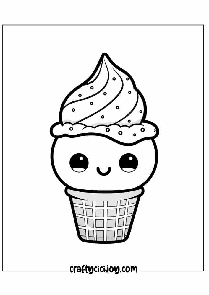 30+ Free Printable Ice-Cream Coloring Pages