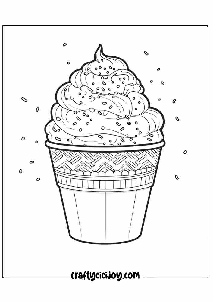 ice cream coloring page for adults 9