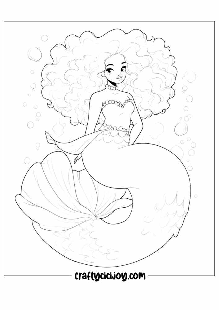 mermaid coloring pages 23