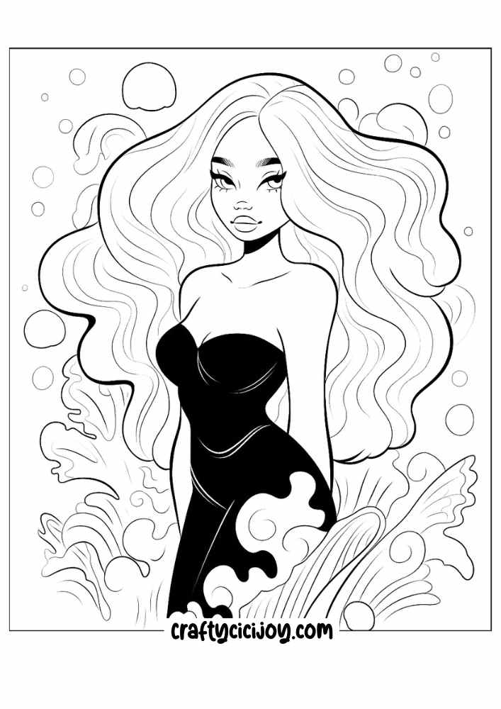 mermaid coloring pages 28