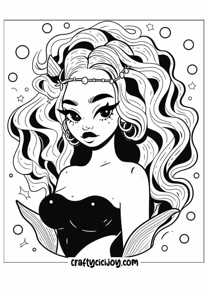 mermaid coloring pages 29