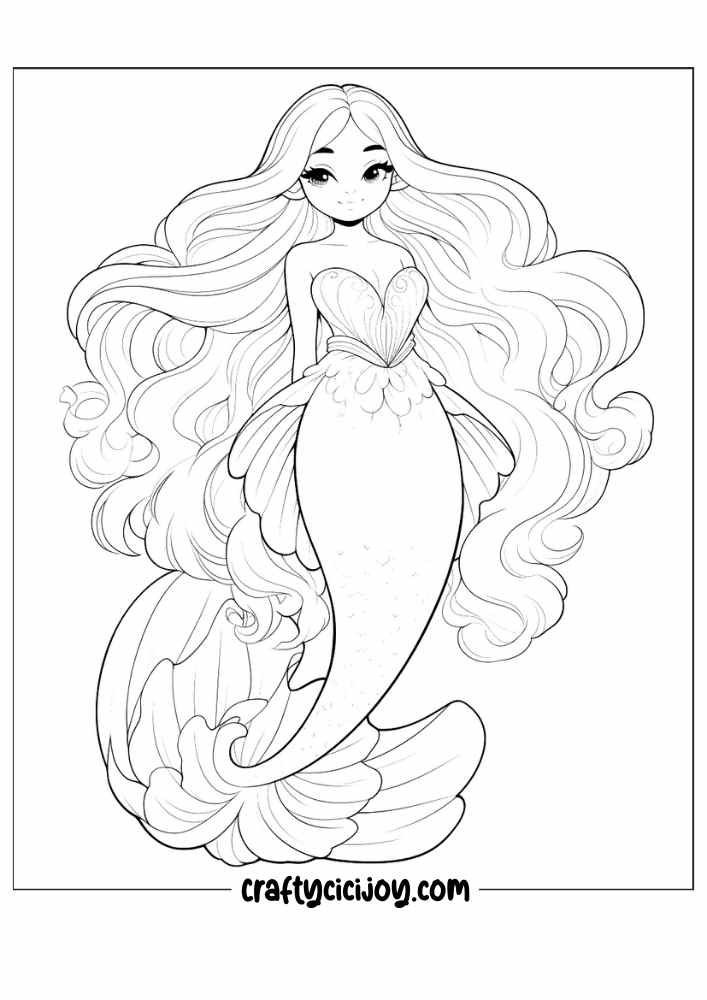 mermaid coloring pages 30