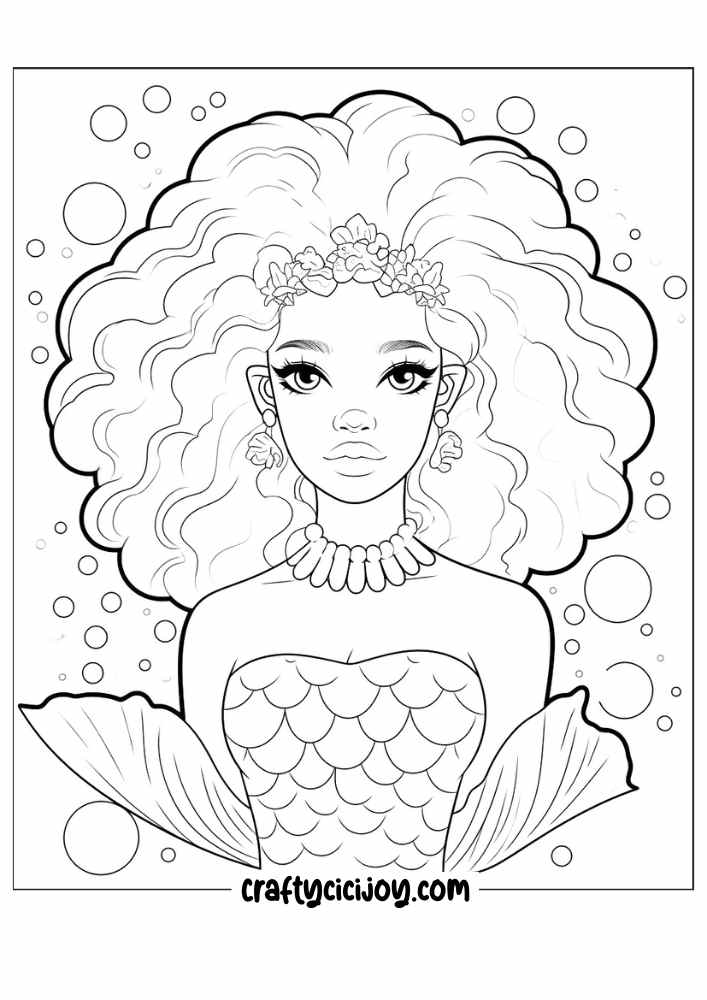 mermaid coloring pages 36