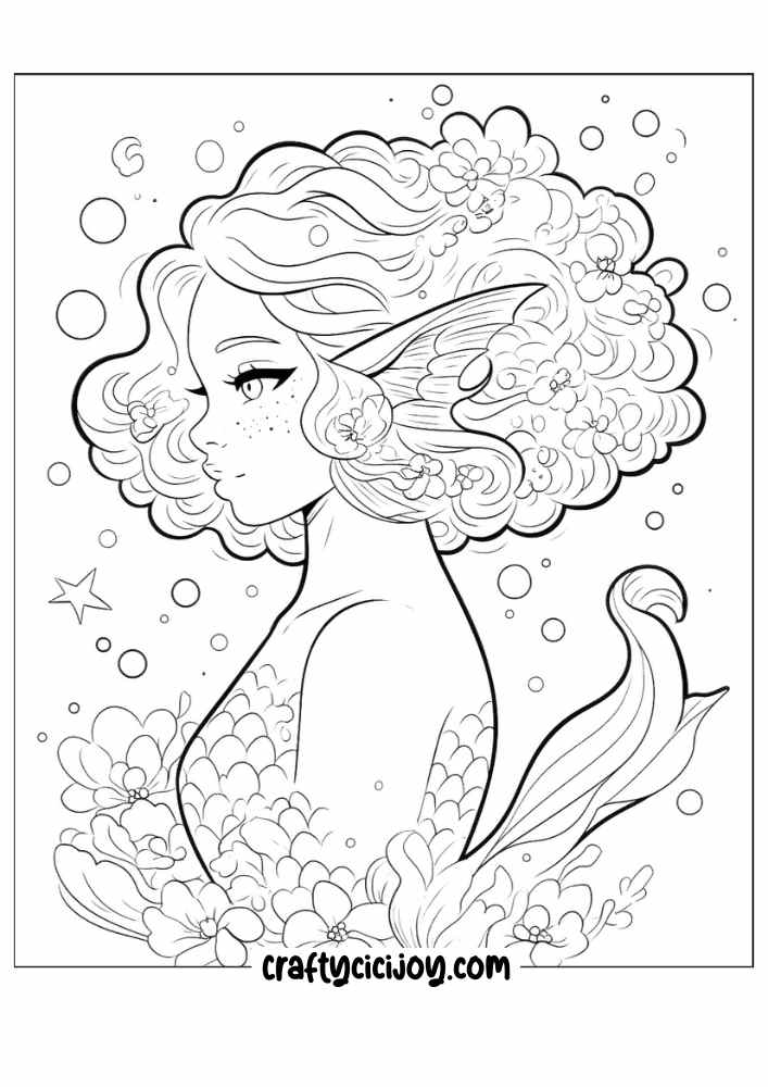 mermaid coloring pages 39