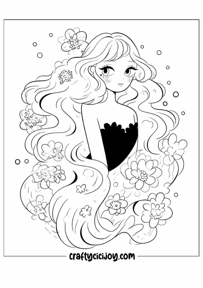 mermaid coloring pages 41