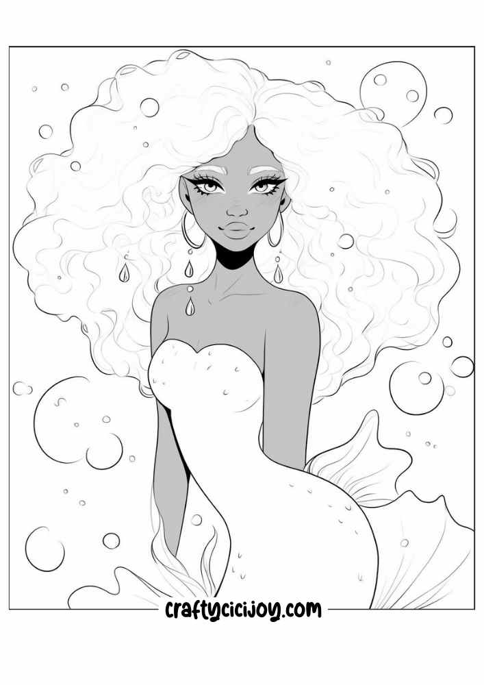 mermaid coloring pages 48