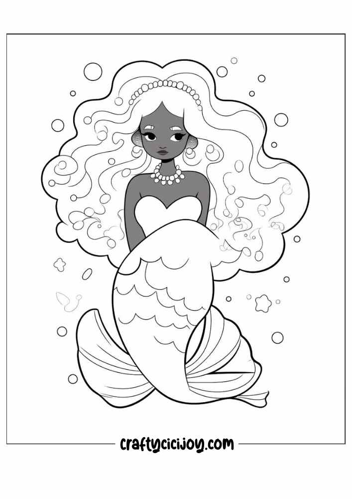 mermaid coloring pages 51