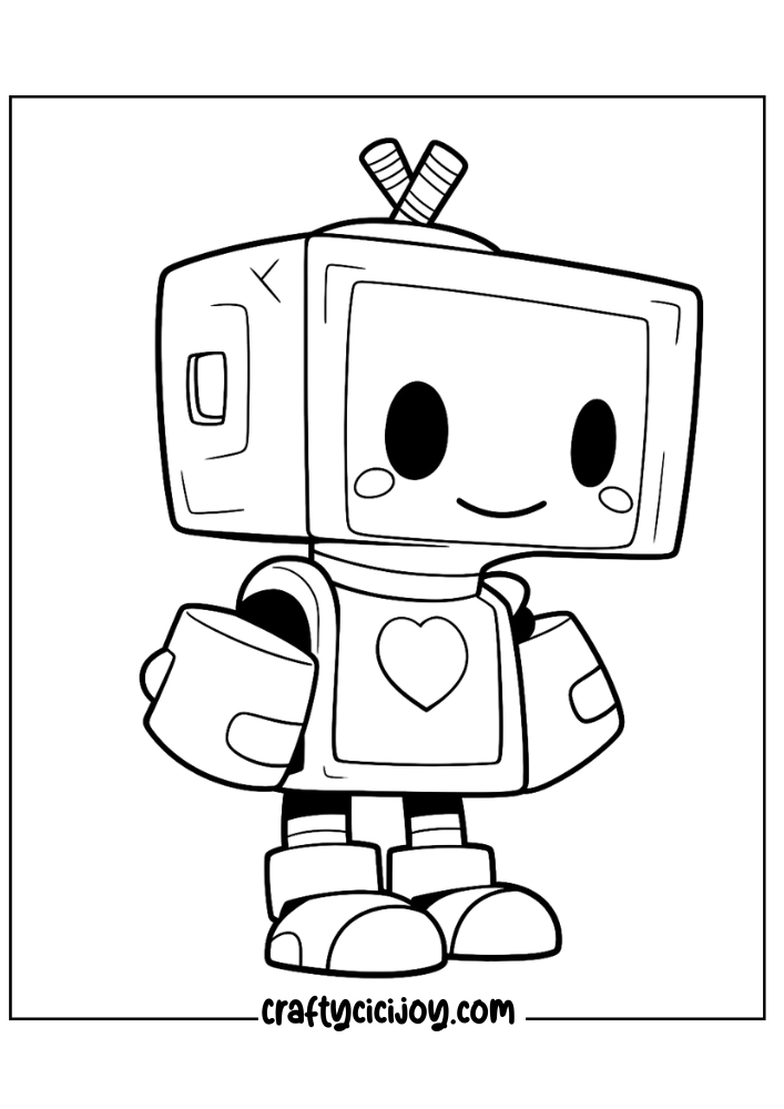 Robot Coloring Page