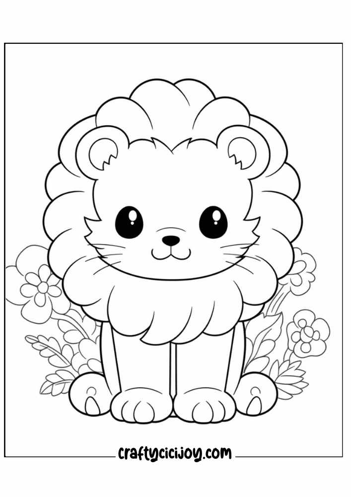 cute lion coloring pages 18
