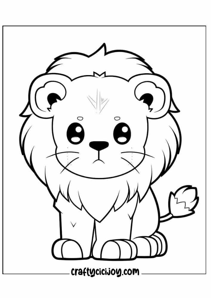 cute lion coloring pages 21