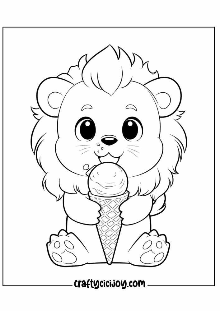 cute lion coloring pages 26