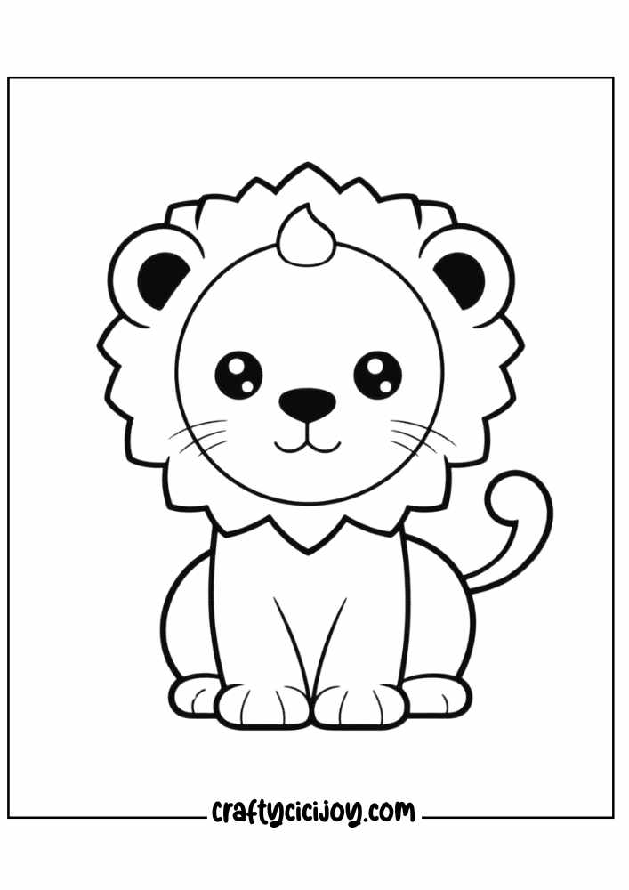 cute lion coloring pages 28