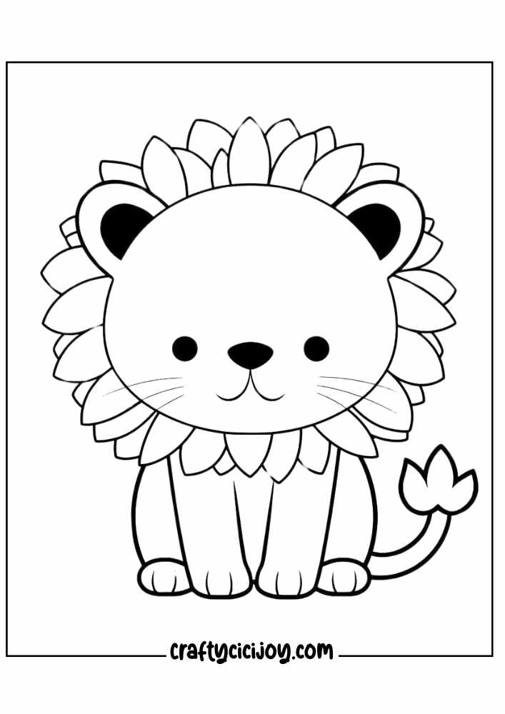 cute lion coloring pages