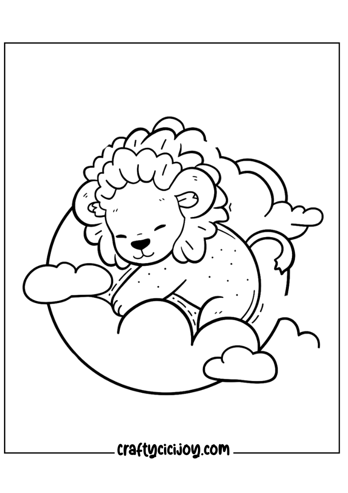cute lion coloring pages