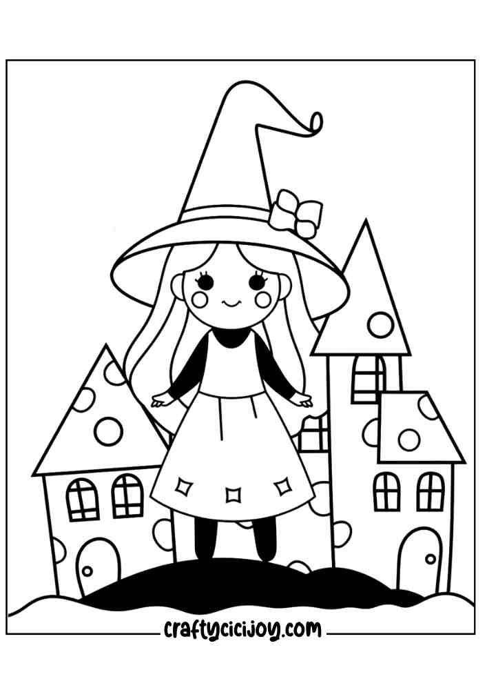 Cute Halloween Coloring Pages 5