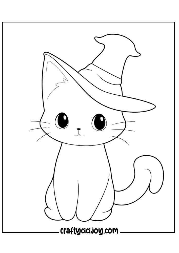 Cute Halloween Coloring Pages 6