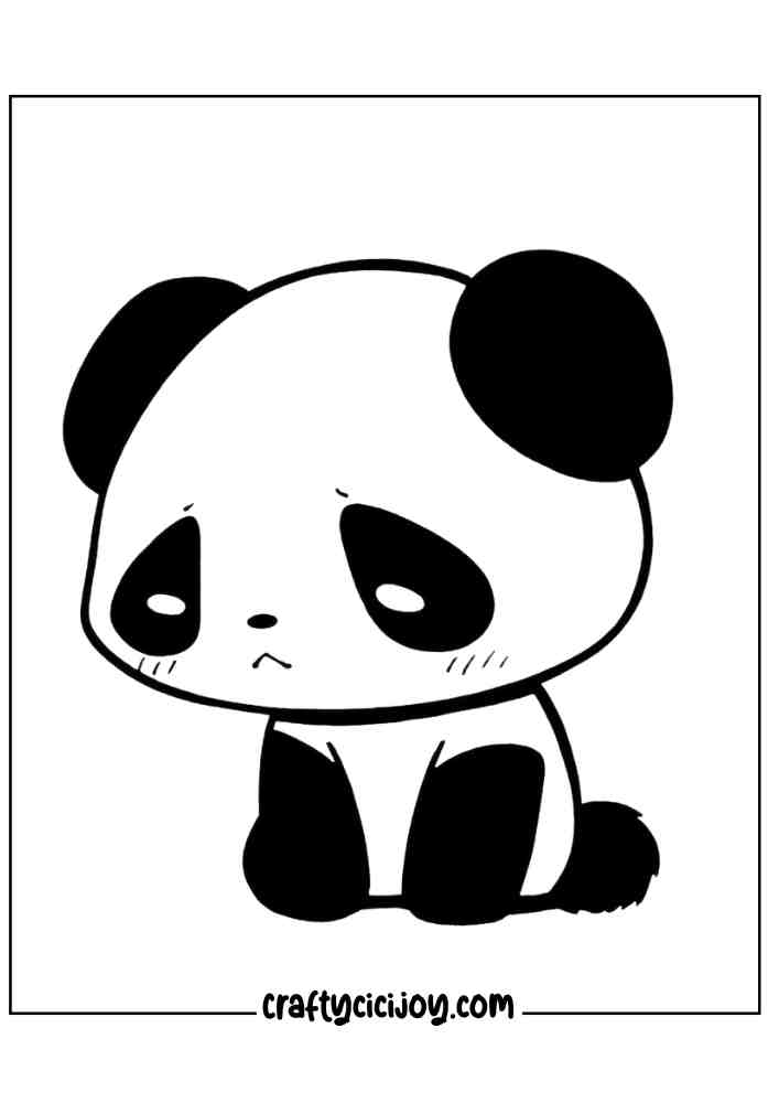 Cute Panda Coloring Page 29