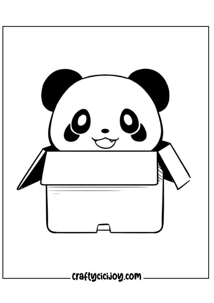 Cute Panda Coloring Page 35