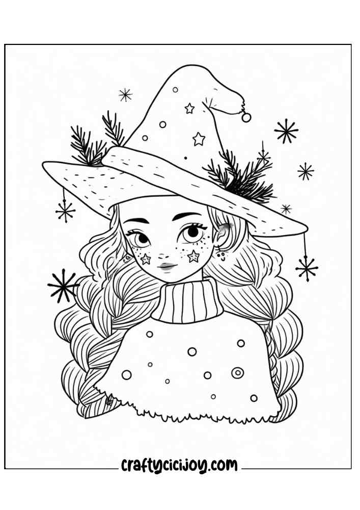 Easy Witch Coloring Pages 28
