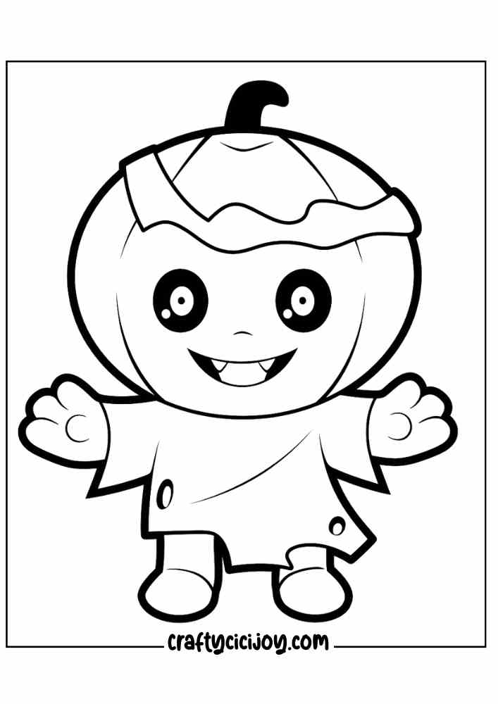 Free Kids Halloween Coloring Pages 24