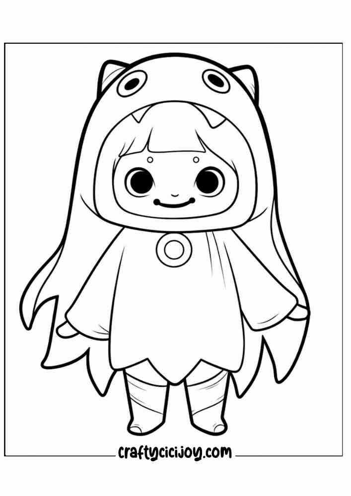 Free Kids Halloween Coloring Pages 26