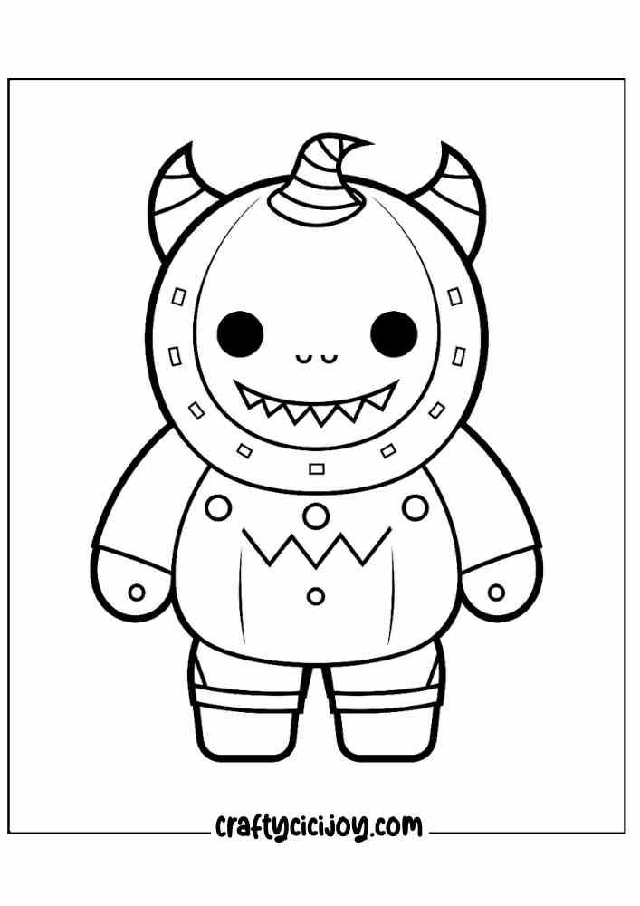 Free Kids Halloween Coloring Pages 27