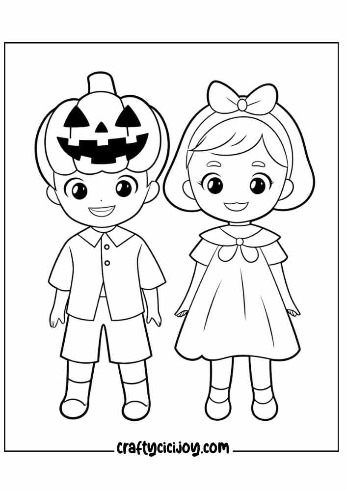 Free Kids Halloween Coloring Pages 29