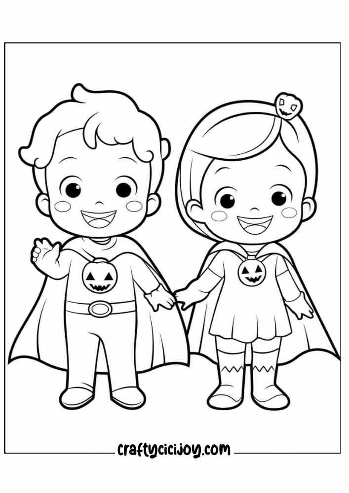 Free Kids Halloween Coloring Pages 47