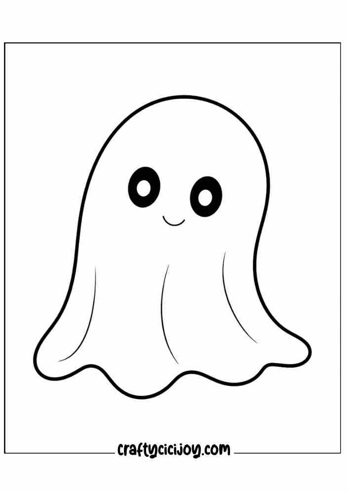 Ghost Coloring Page 10