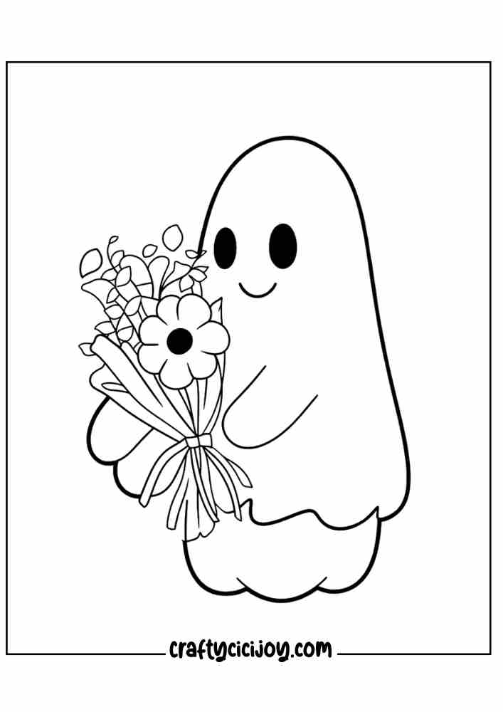 Ghost Coloring Page 12