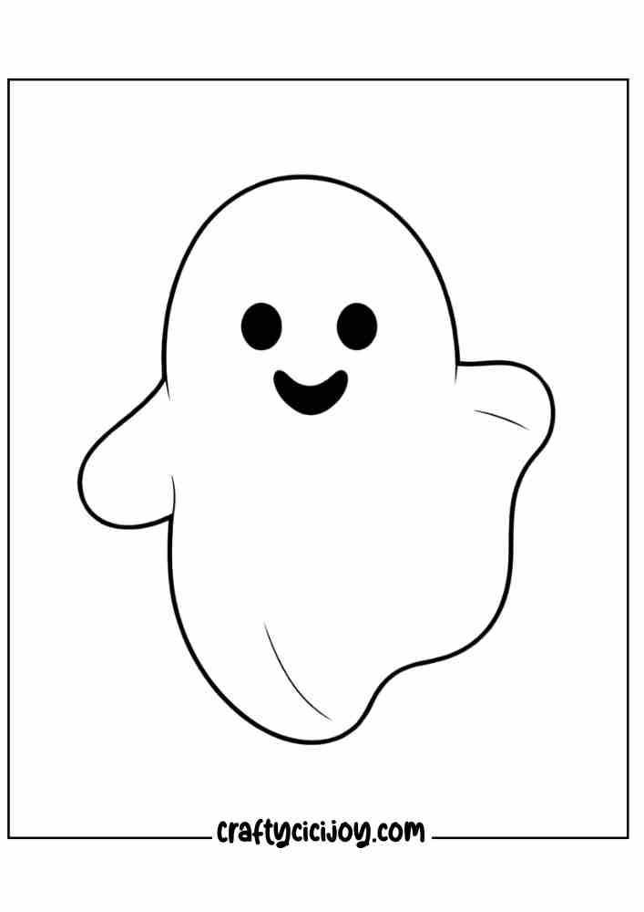 Ghost Coloring Page 13