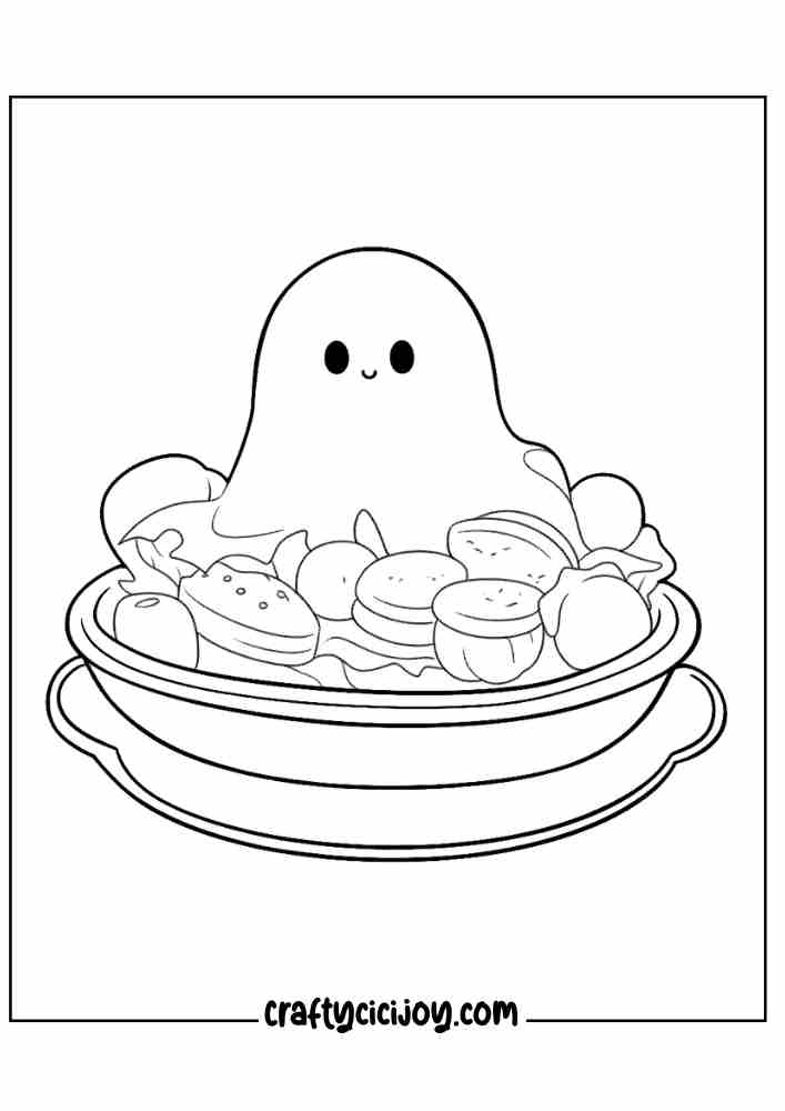 Ghost Coloring Page 15