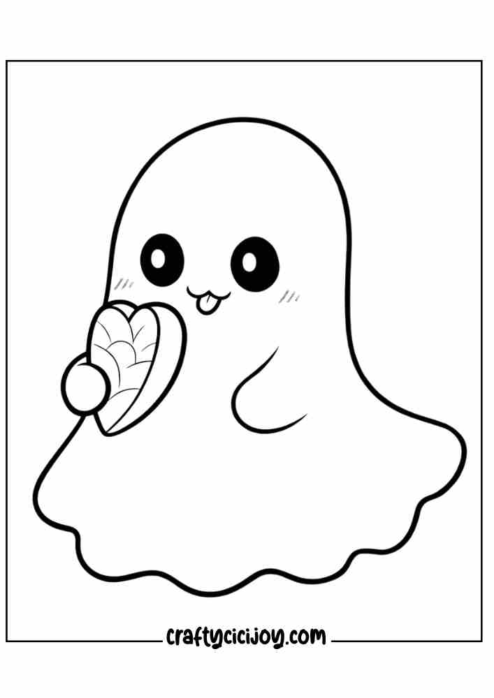 Ghost Coloring Page 16