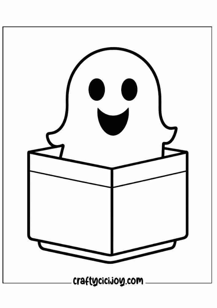 Ghost Coloring Page 19