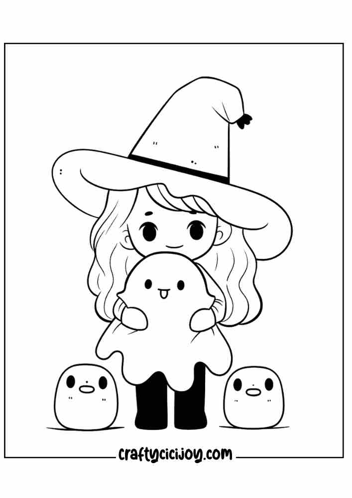 Ghost Coloring Page 2