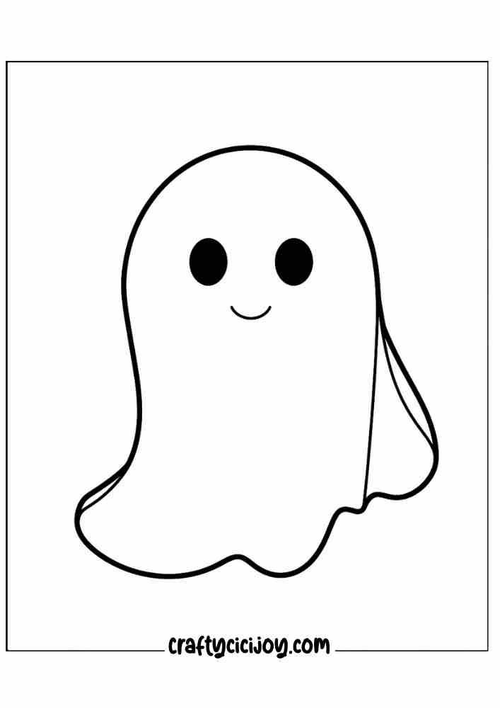 Ghost Coloring Page 22