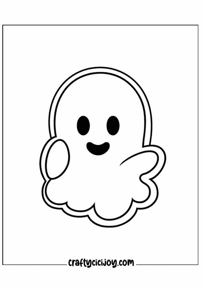 Ghost Coloring Page 25