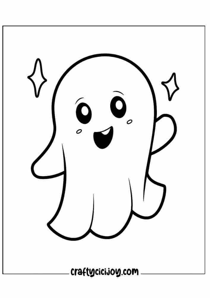 Ghost Coloring Page 35