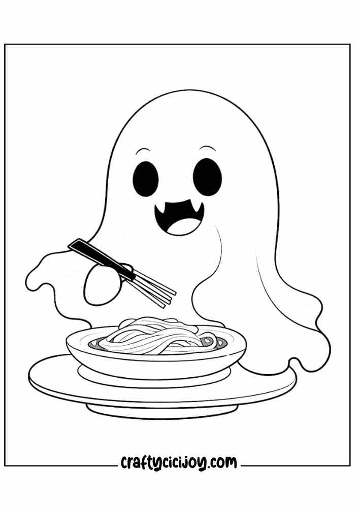 Ghost Coloring Page 36