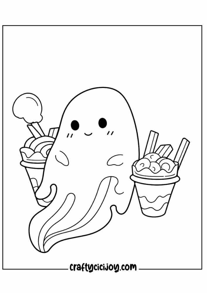 Ghost Coloring Page 37