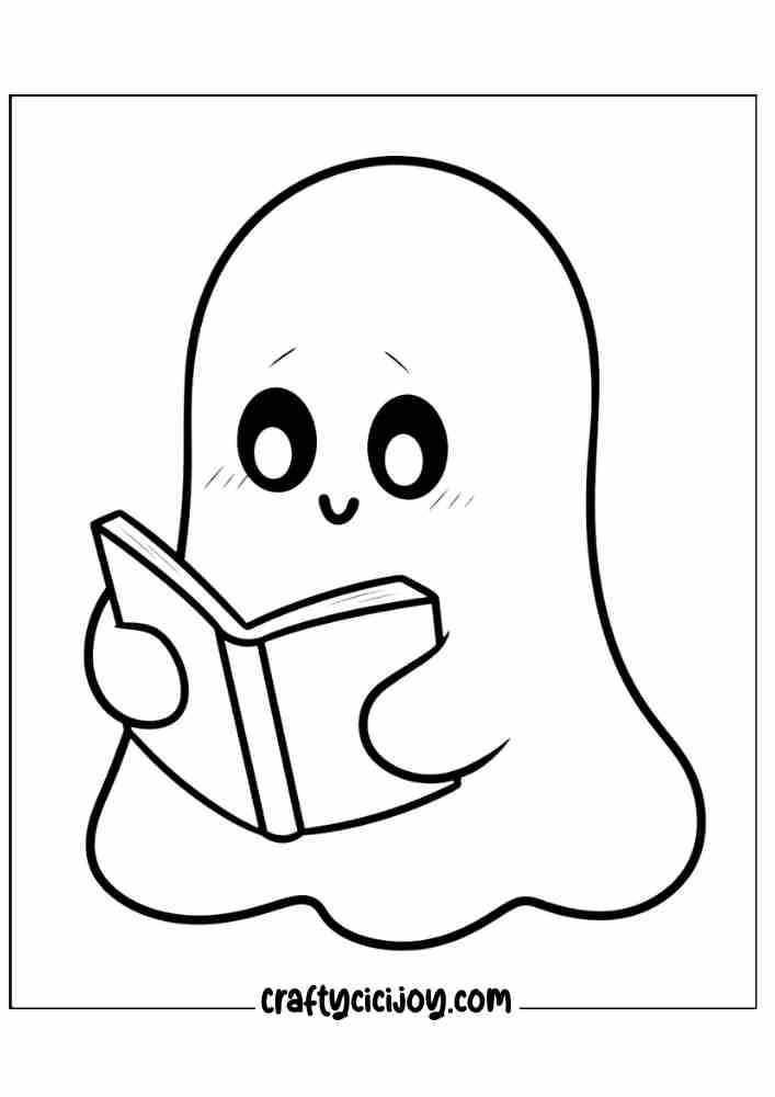 Ghost Coloring Page 4