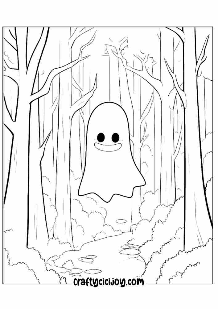 Ghost Coloring Page 42