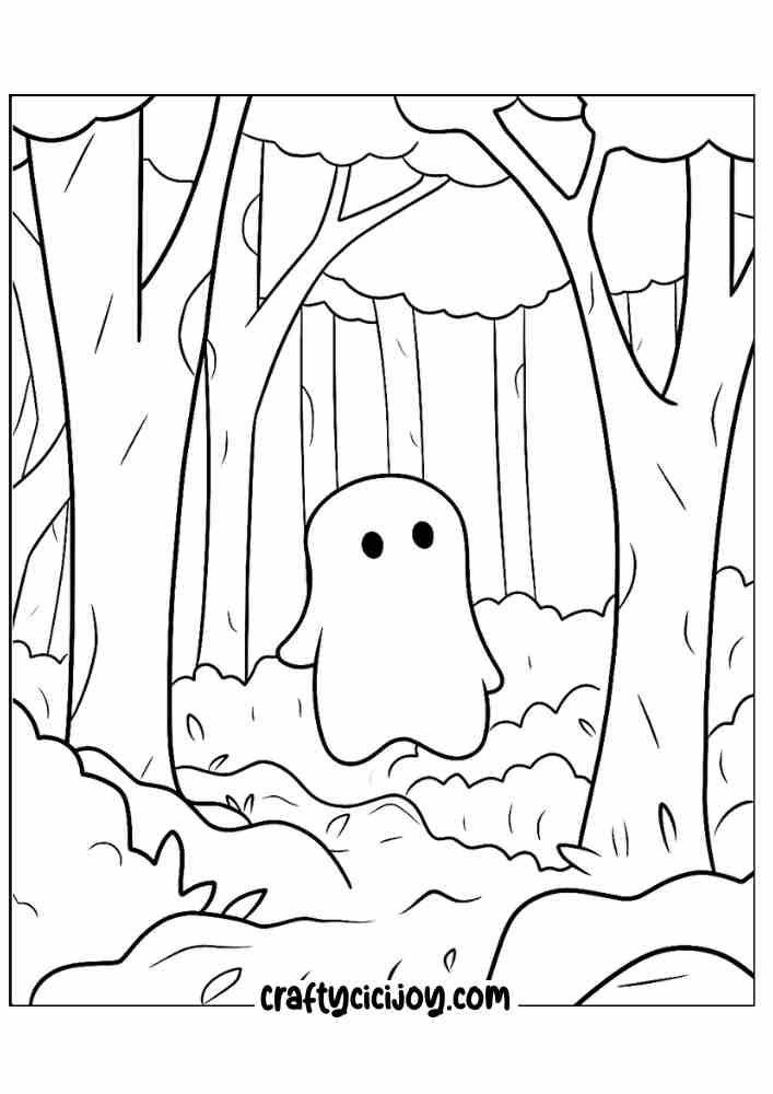 Ghost Coloring Page 43