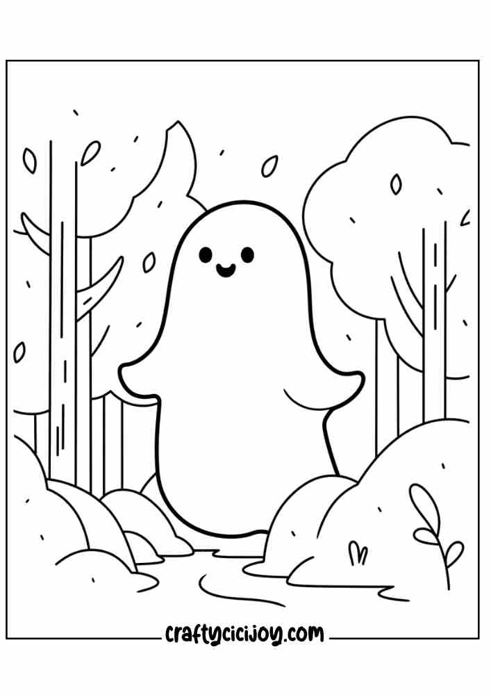 Ghost Coloring Page 46