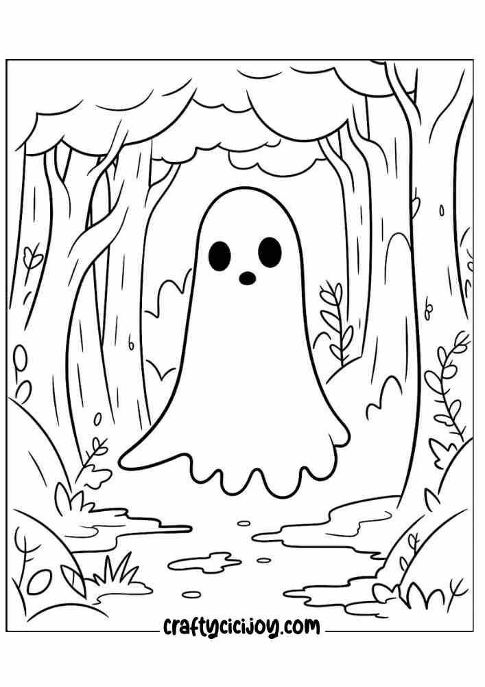 Ghost Coloring Page 47
