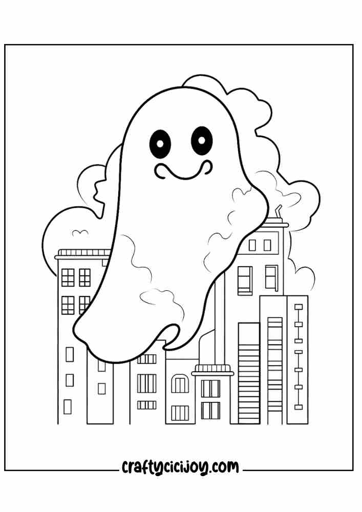 Ghost Coloring Page 48