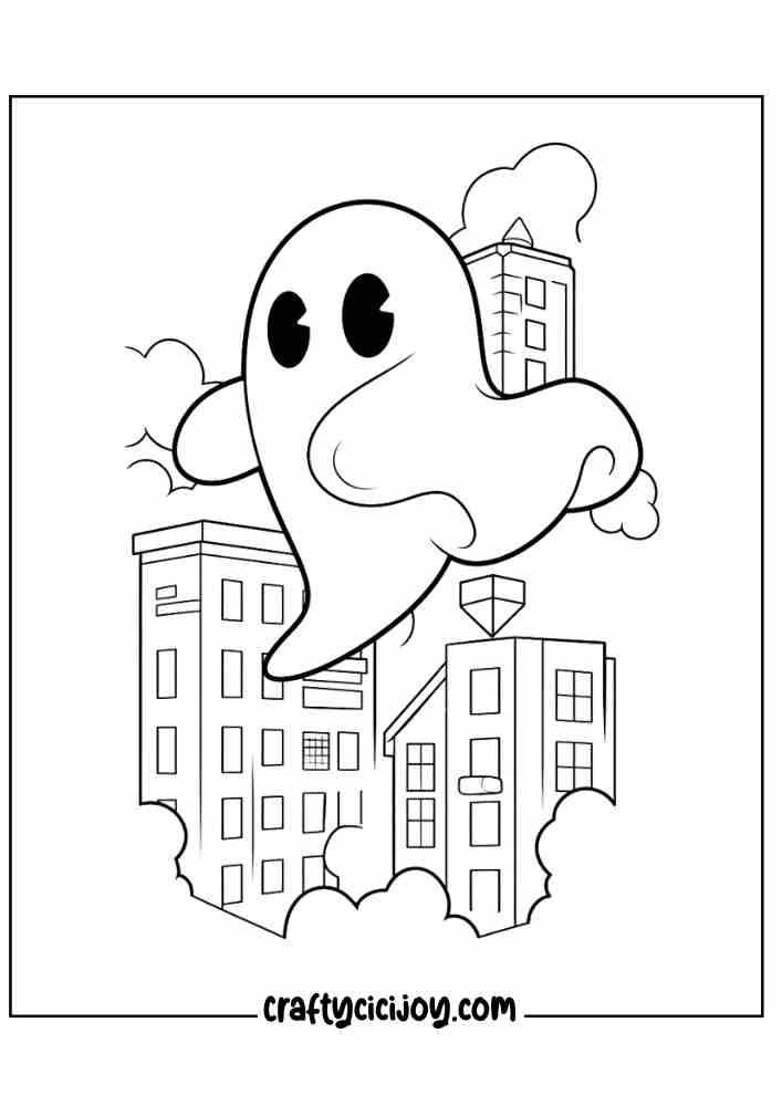 Ghost Coloring Page 49