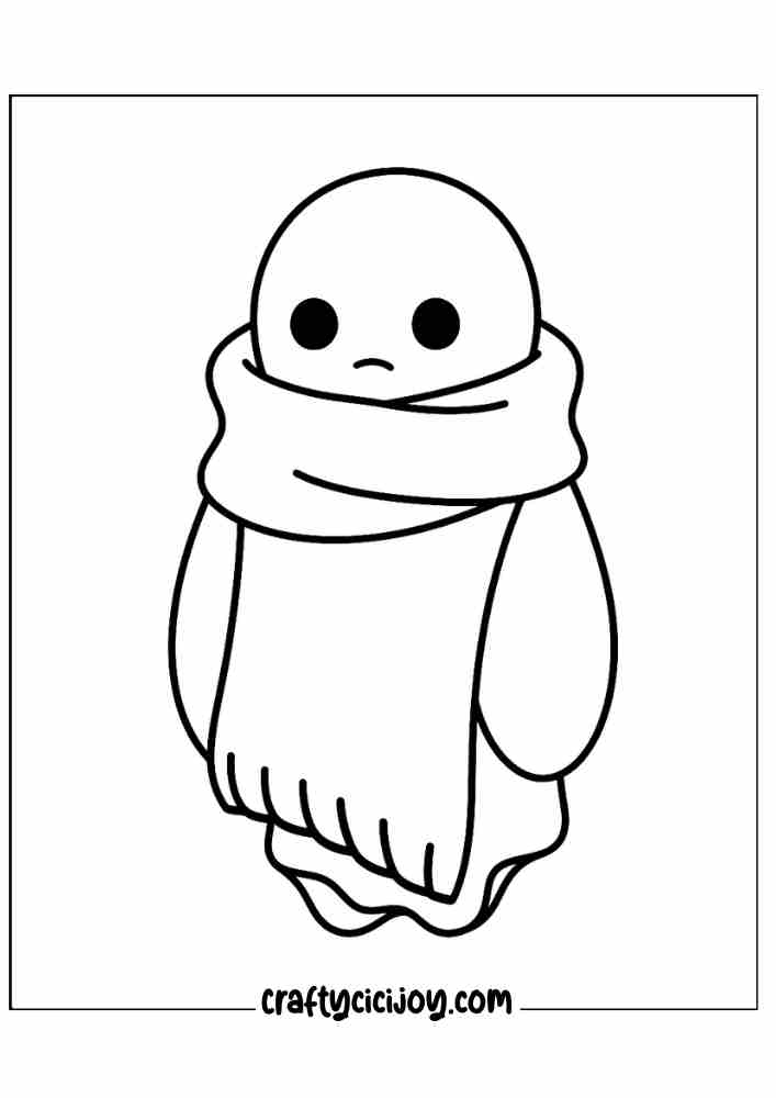 Ghost Coloring Page 5