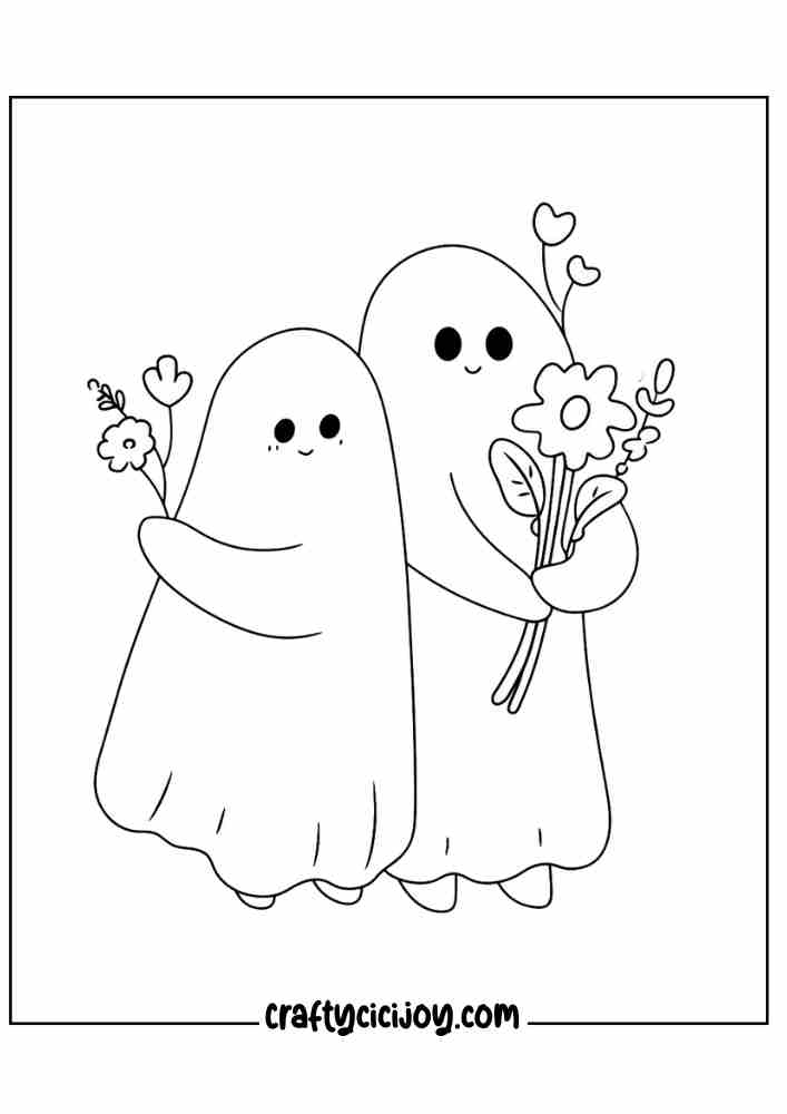 Ghost Coloring Page 6